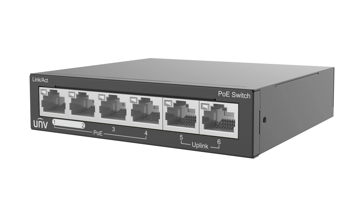 Uniview UNV 6-Port Unmanaged PoE Switch | NSW2020-6T-POE-IN