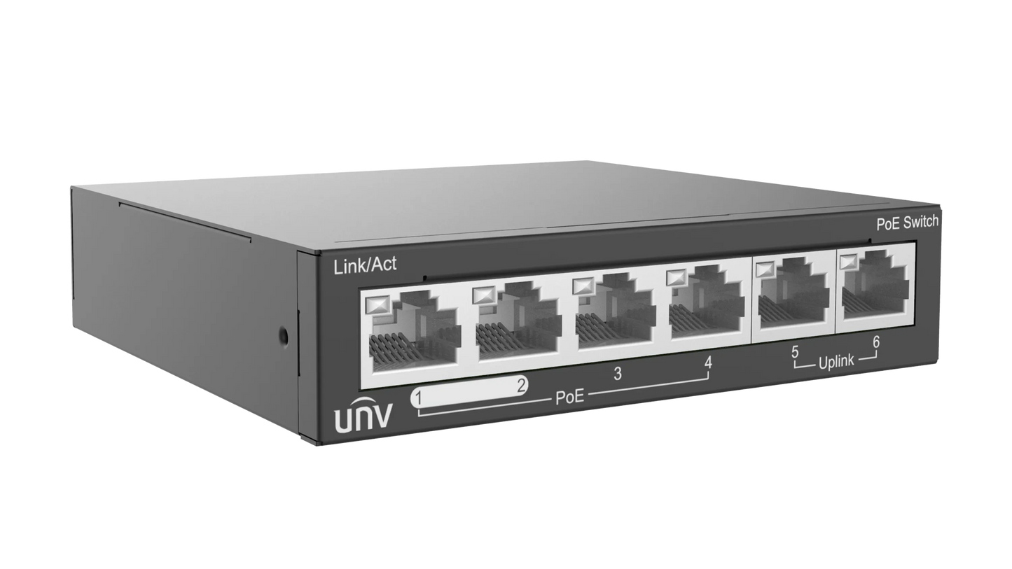 Uniview UNV 6-Port Unmanaged PoE Switch | NSW2020-6T-POE-IN