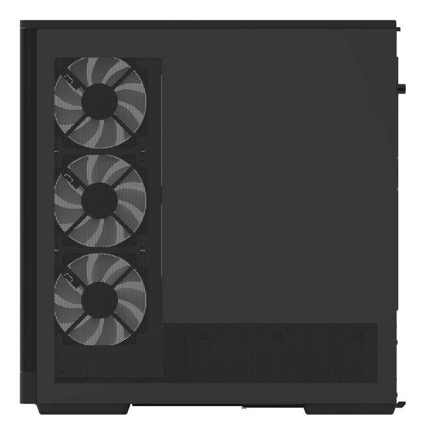 Aerocool P500A Black Mid tower case - Includes 120mm ARGB Fan x 4 and 4-port ARGB control hub - ATX - 3x 2.5'' or 2x3.5'' - 360m