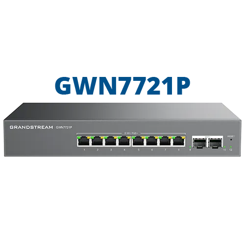 Grandstream Enterprise 8 port Lite Cloud Managed 2.5GbE Switch | GWN7721
