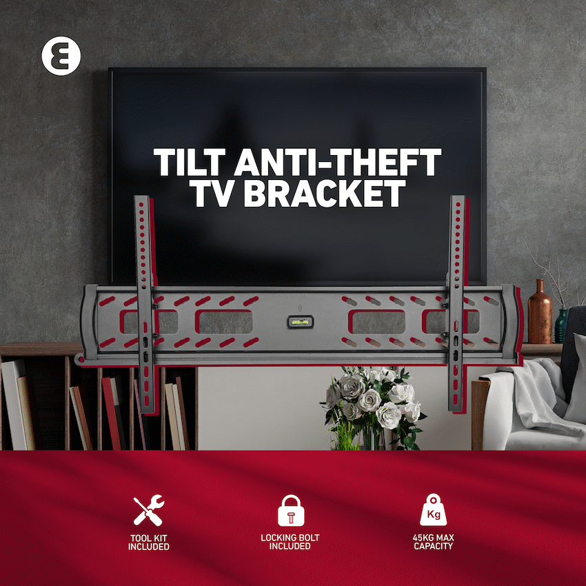 Ellies Solid Series Tilt Anti-Theft TV Bracket for 32'' - 90'' TV's - Guards On Duty Shop & Security Guards