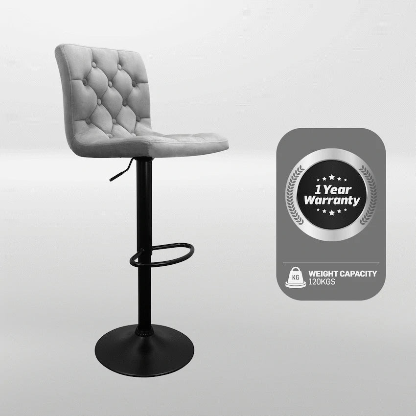 Bayer Large Barstool Grey with black base