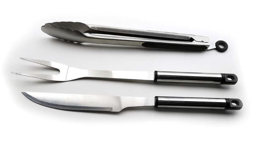 Alva 3Pc BBQ Tool Set - Stainless Steel - Alva 3Pc BBQ Tool Set