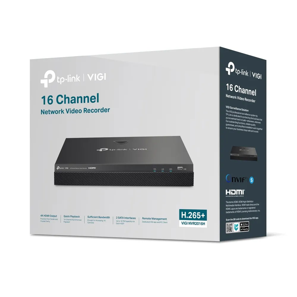 TP-Link VIGI 16-Channel 4K Network Video Recorder | NVR2016H