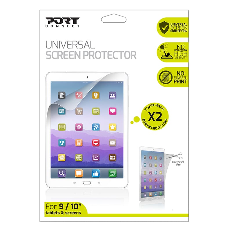 Port Connect Universal Screen Protector for 11" Tablets Twin Pack - Clear - Guards On Duty Shop & Security Guards