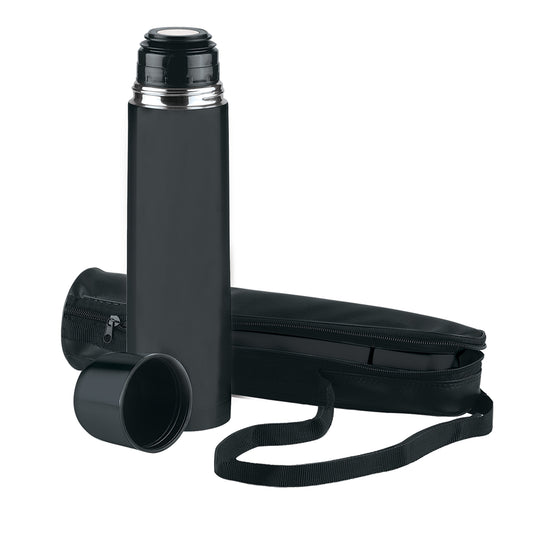 1L Stainless Steel Flask - Black
