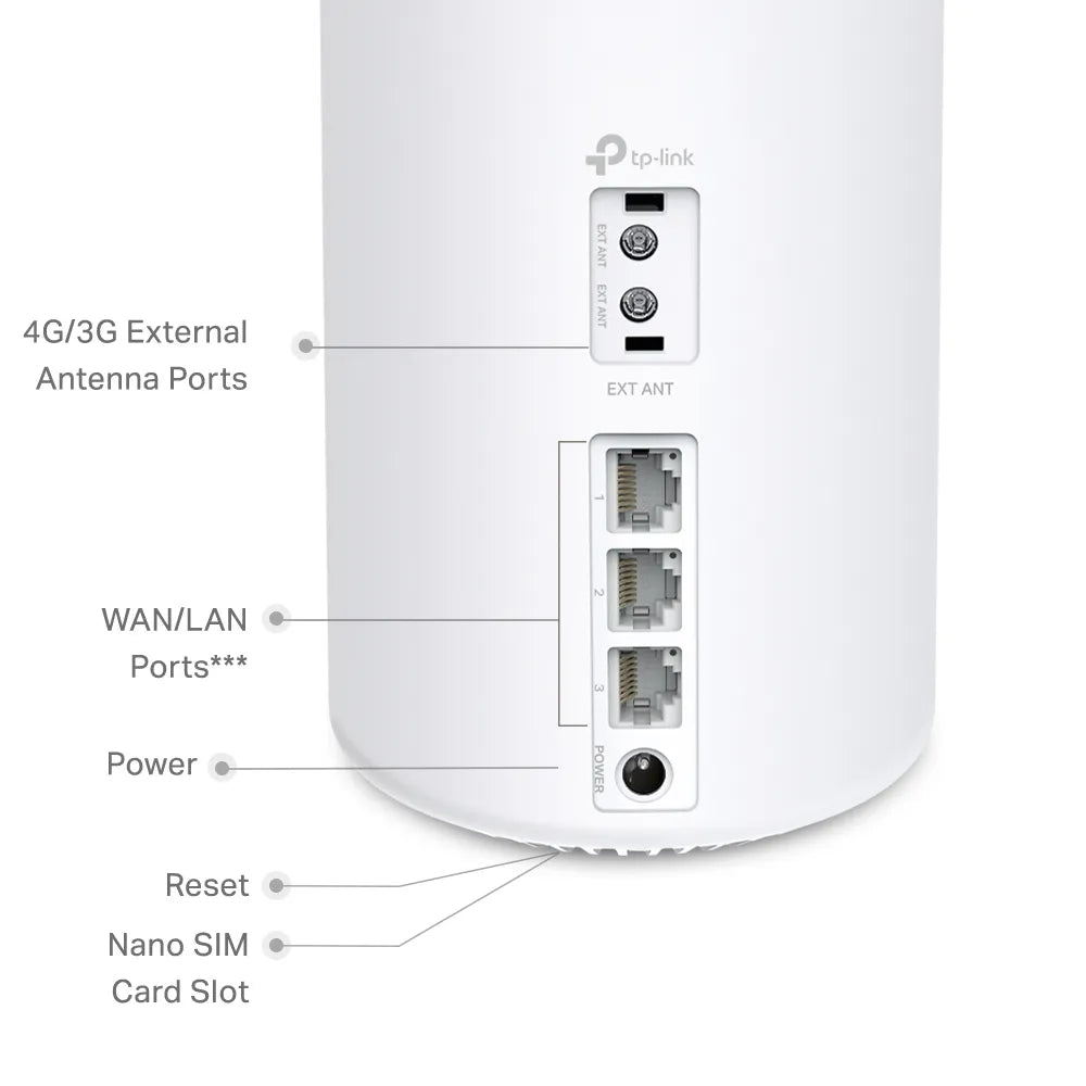 TP-Link Deco 4G+ Whole Home Mesh Wi-Fi 6 Router (1 Pack) | TP-DECOX10-4G-1P