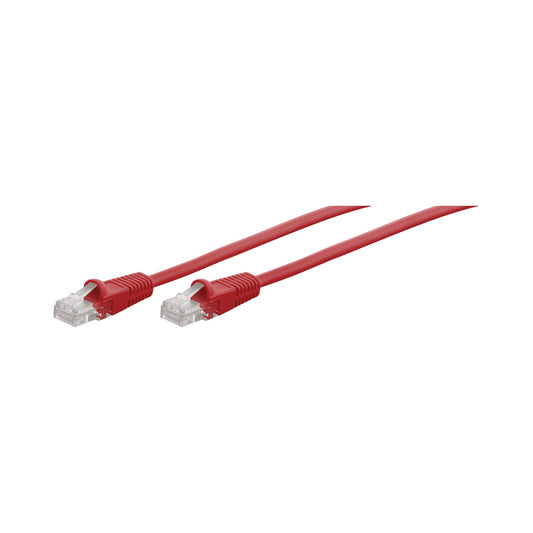 7M CAT5E  MOULDED FLYLEAD - RED