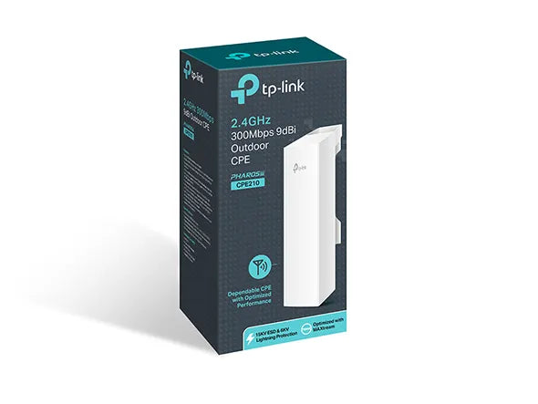 TP-Link 2.4GHz 300Mbps Outdoor CPE 9dBi Fast Ethernet Port 5km+ IPX5 Passive PoE MAXtream
