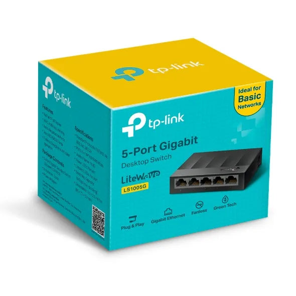 TP-Link 5-Port 10/100/1000Mbps Desktop Network Switch | LS1005G