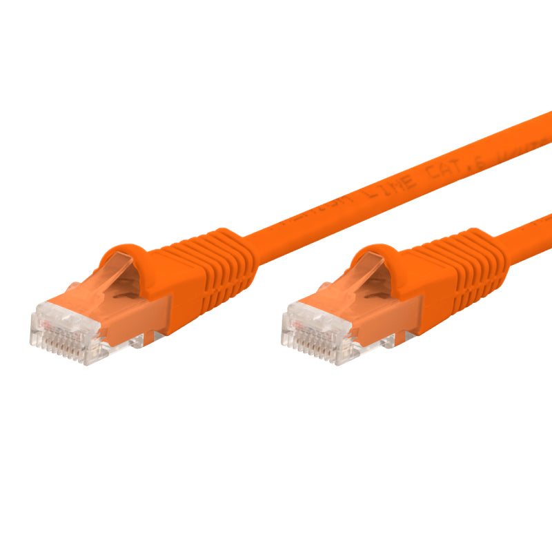 10M CAT6 MOULDED FLYLEAD - ORANGE