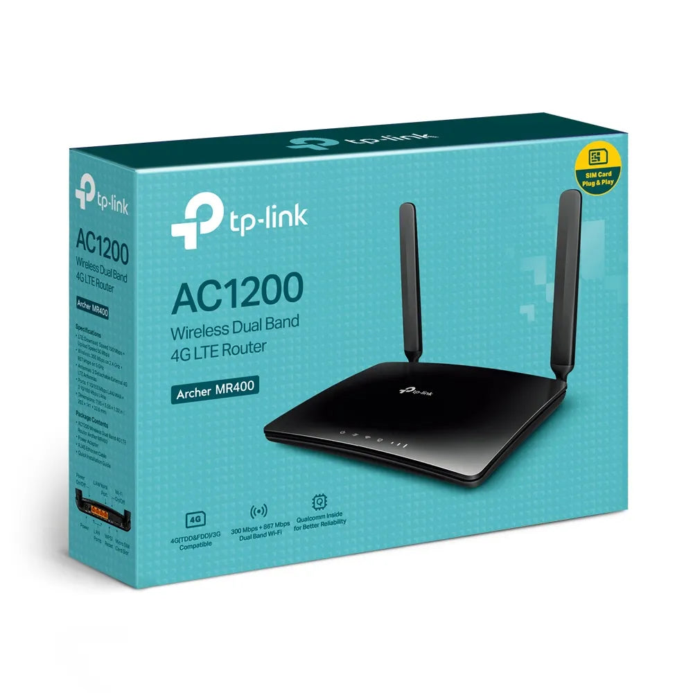 TP-Link Archer AC1200 Wireless Dual Band 4G LTE Router | MR400