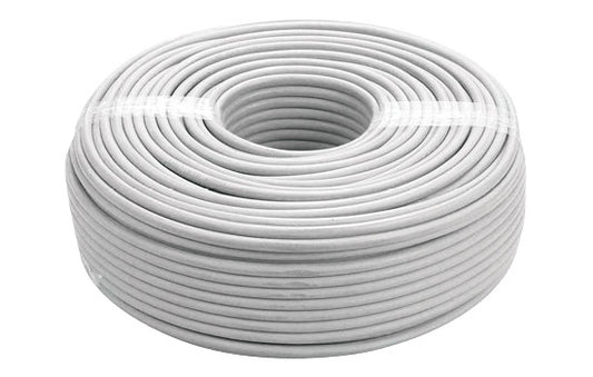 Ripcord Cable 0.4mm - white 100m roll, stranded copper