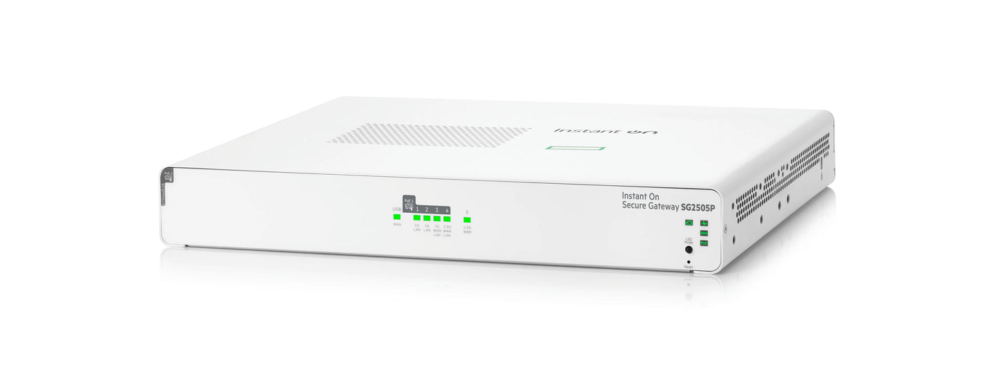 HPE Instant On 5-Port 2.5G PoE+ Secure Gateway | SG2505P