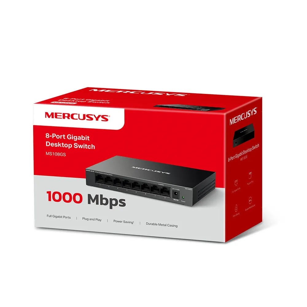 Mercusy 8-Port Gigabit Desktop Switch | MS108GS