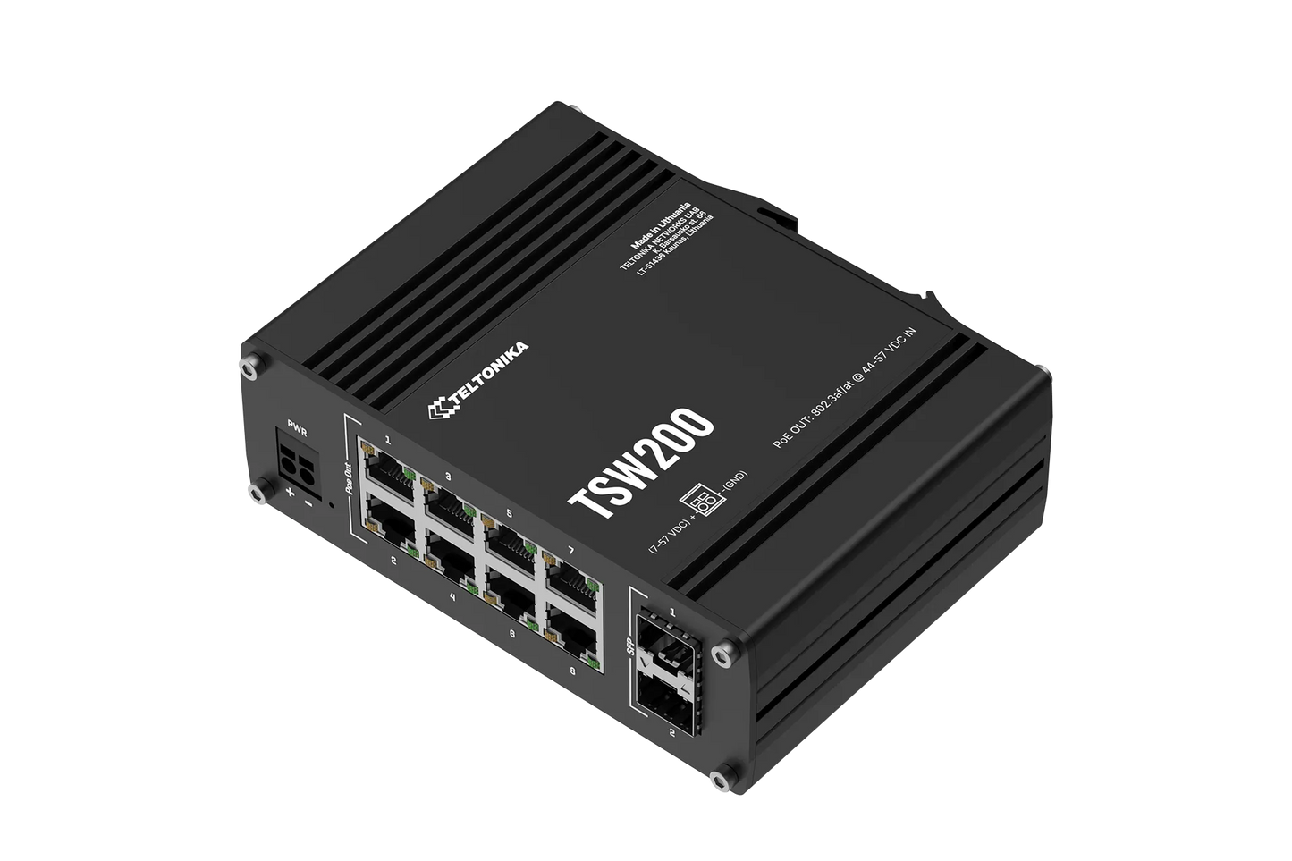 Teltonika 8-Port Gigabit PoE+ Ethernet Switch | TSW200