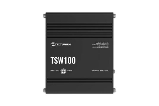 Teltonika Industrial Unmanaged 5 Port PoE+ Ethernet Switch | TSW100
