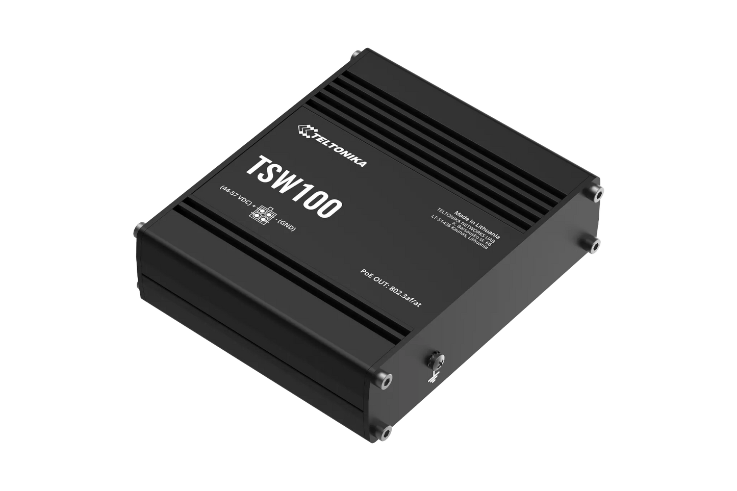 Teltonika Industrial Unmanaged 5 Port PoE+ Ethernet Switch | TSW100