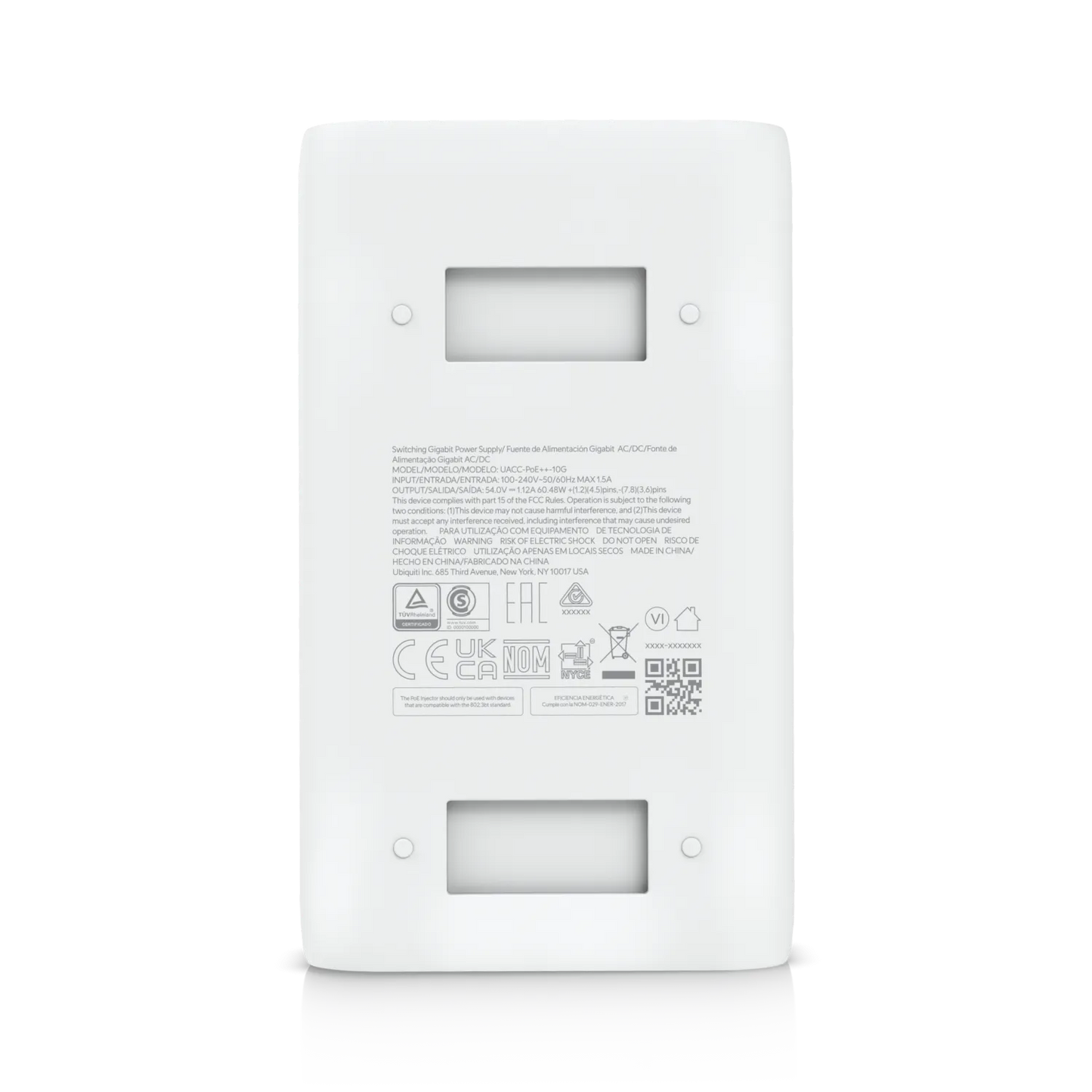 Ubiquiti 10GbE 54V 60W PoE++ Adapter | UACC-PoE++-10G