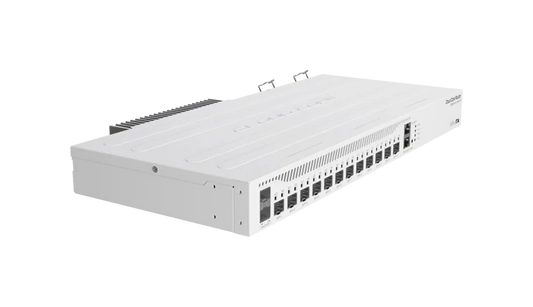 Mikrotik Cloud Core Router CCR2004-1G-12S+2XS, 1x Gb RJ45 port, 12x 10G SFP+ cages, 2 x 25G SFP28 cages, RouterOS L6, 1U rackmount case, Dual PSU