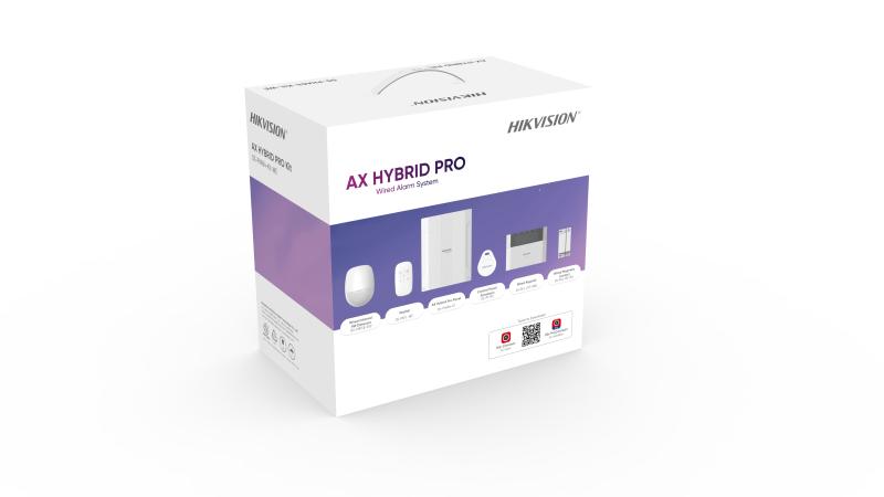 Hikvision 64-zone hybrid alarm kit Includes1x wired LCD keypad 2x wired indoor passives 1x wired mag contact 1x keyfob