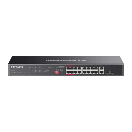 Mercusys 20-Port Gigabit Rackmount  Switch with 16-Port PoE+ | MS120GP