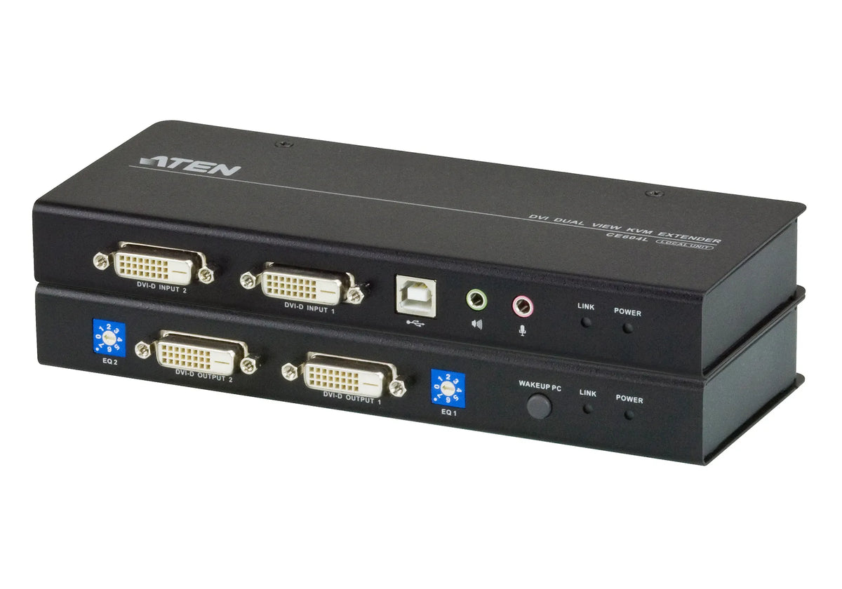 ATEN USB DVI Dual View KVM Extender / Cat 5 KVM Extender/W/(US/EU/UK/OUT) ADP