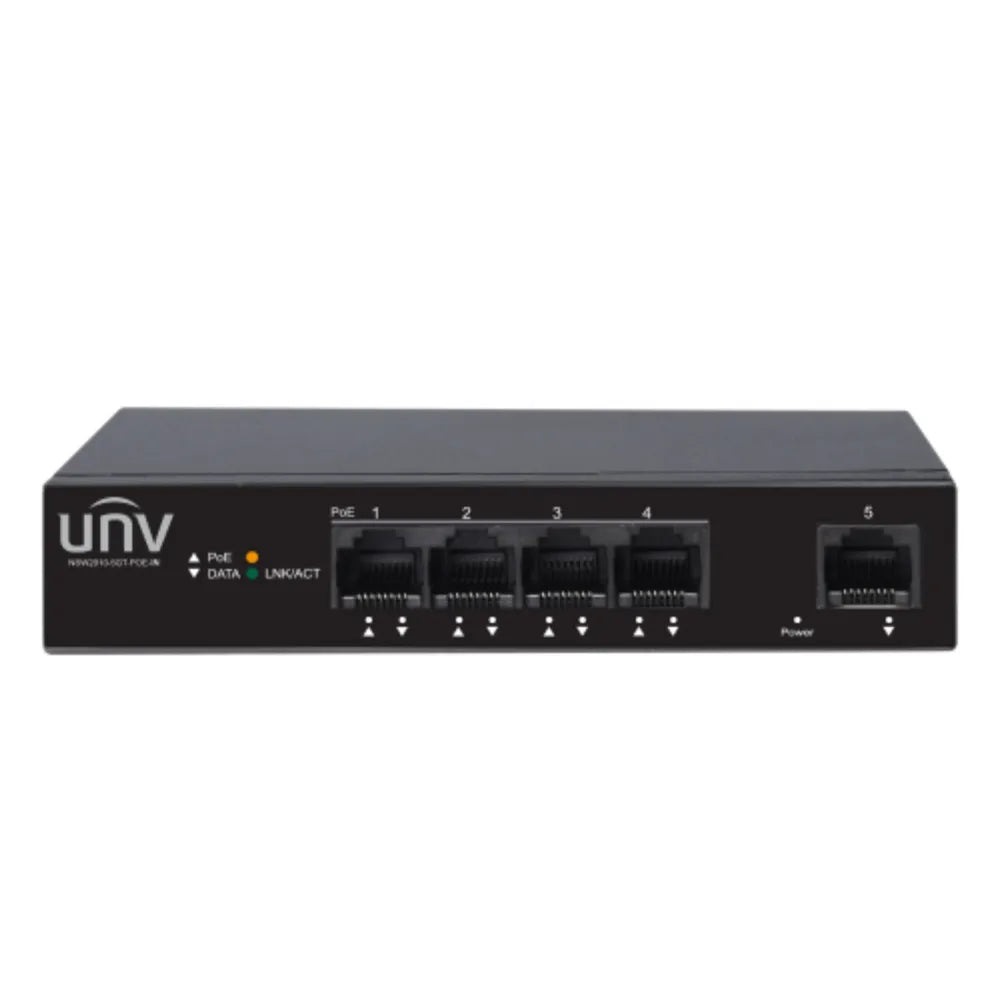 Uniview 4x Gigabit PoE Ethernet Port switch | NSW2010-5GT-POE-IN