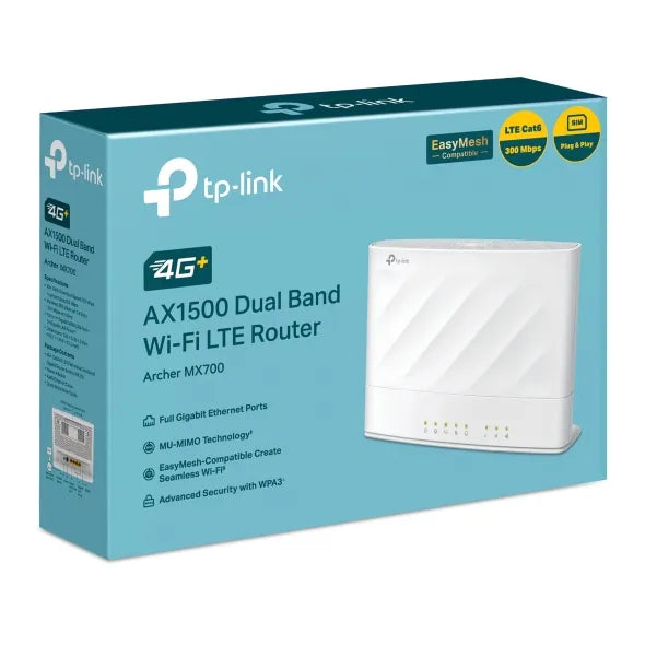 TP-Link 4G+ Cat6 AX1500 Router | TP-MX700