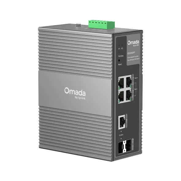 TP-Link Omada 10-Port Gigabit Industrial Easy Managed Switch with 6-Port PoE+ with 3-Port PoE+ and 1-Port PoE++