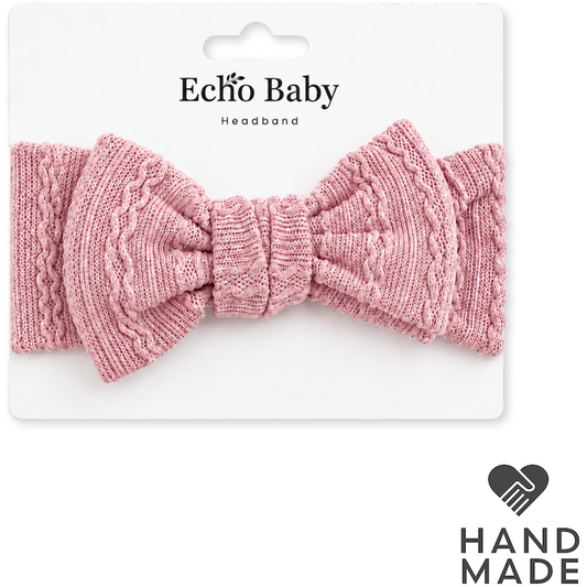 Echo Baby Bow Headband - Baby Pink