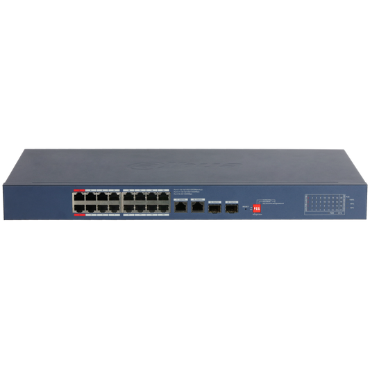 Dahua 20-Port Cloud Managed Desktop Gigabit Switch - 16-Port PoE