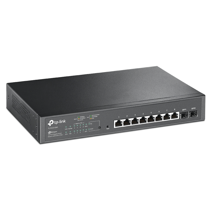 SG2210MP JetStream 10-Port Gigabit Smart Switch with 8-Port PoE+
