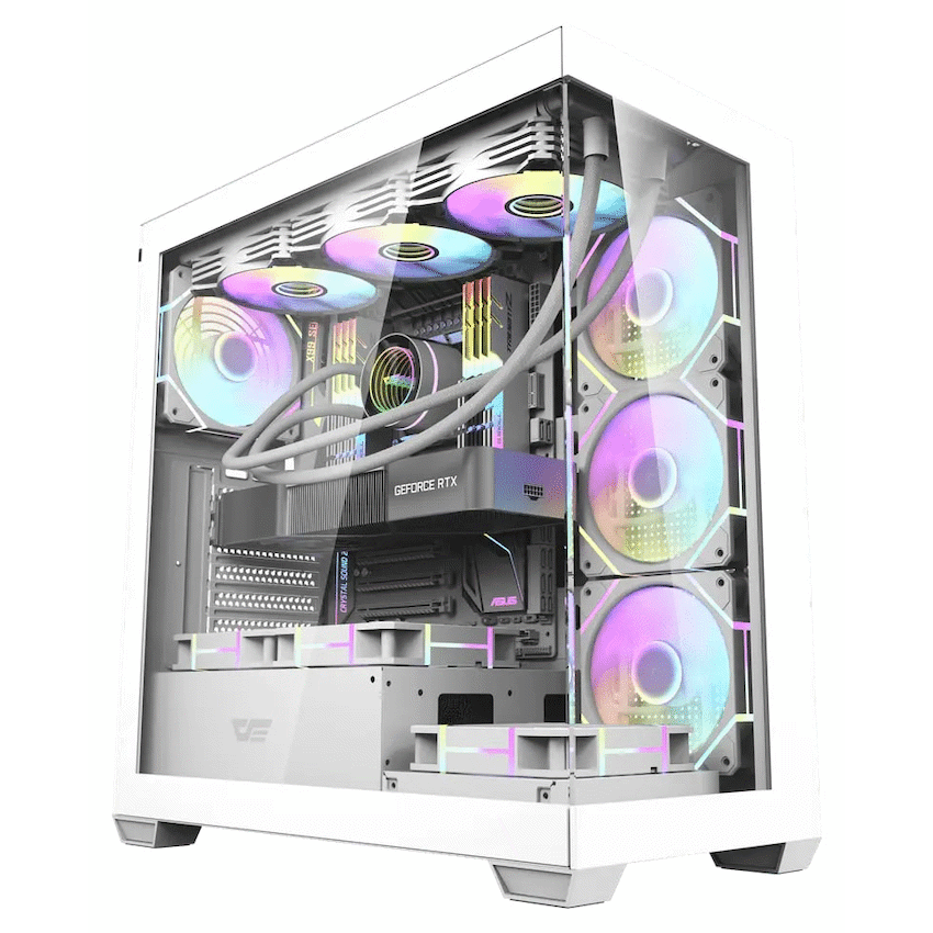 darkFlash DS900 ATX Computer Case - White - Guards On Duty Shop & Security Guards