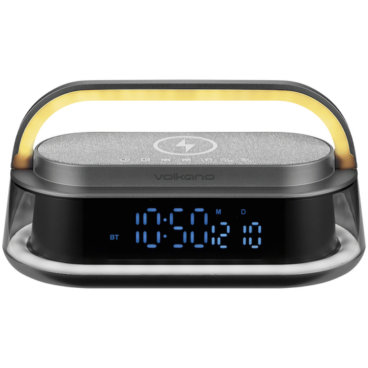 Volkano Awaken Series Alarm Clock with Wireless Charging and Speaker