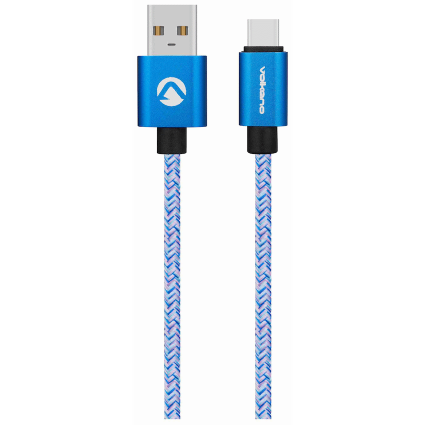 Volkano Fashion Series Micro USB Cable 1.8m - Sky Blue