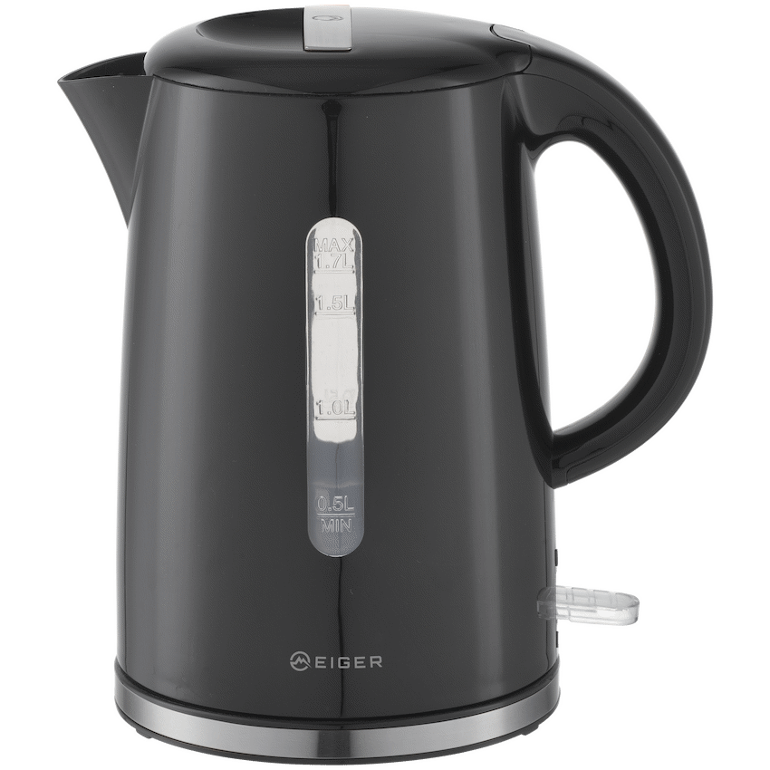 EIGER VITA 1.7L PLASTIC KETTLE BLACK - Guards On Duty Shop & Security Guards