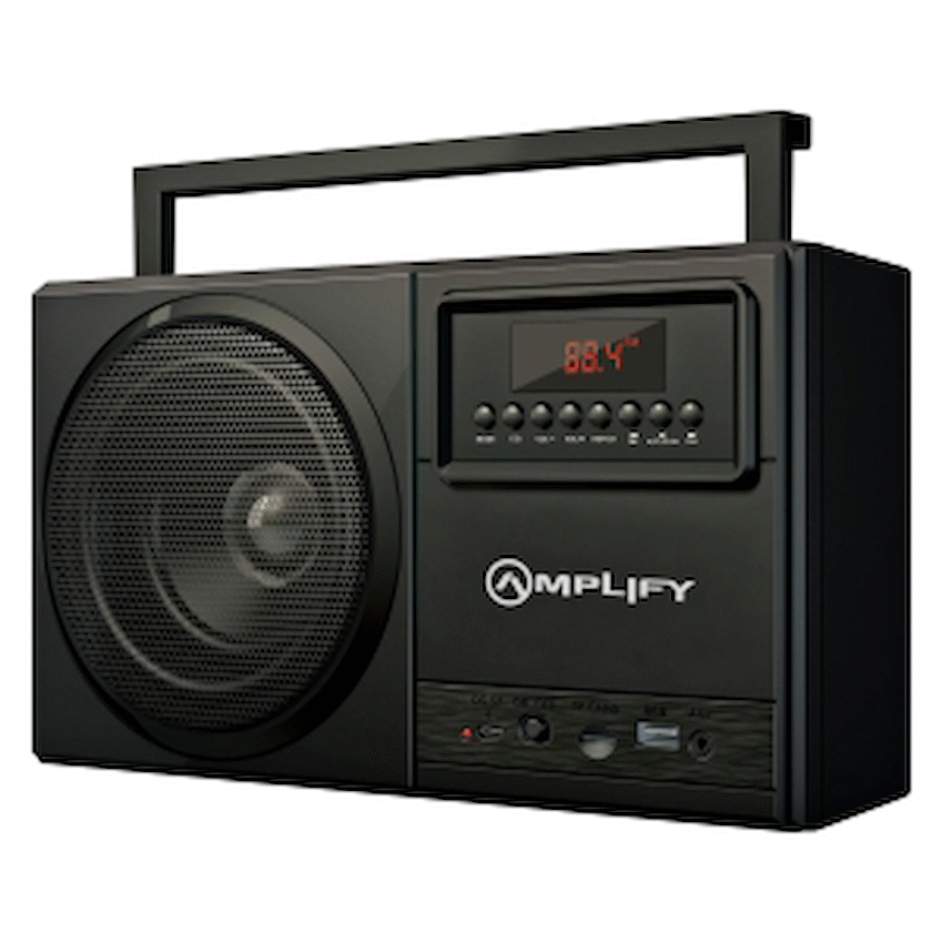 Amplify Tuner Series Bluetooth Radio - Black - Guards On Duty Shop & Security Guards