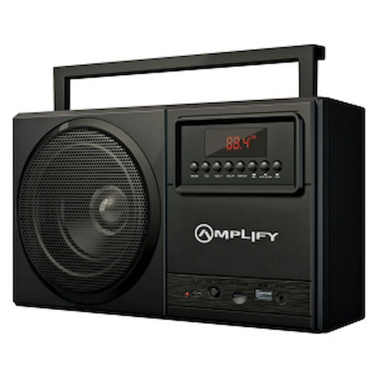 Amplify Tuner Series Bluetooth Radio - Black - Guards On Duty Shop & Security Guards