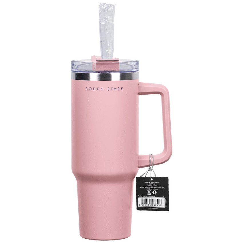 Boden Stark 1200ml Travel Mug - Pink - Guards On Duty Shop & Security Guards