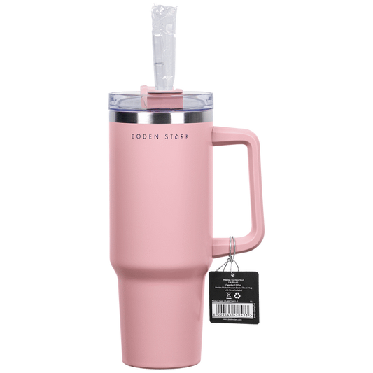Boden Stark 1200ml Travel Mug - Pink - Guards On Duty Shop & Security Guards