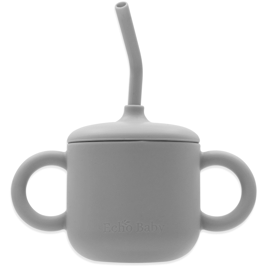 Echo Baby Silicone Training Cup with Straw - Stone - Guards On Duty Shop & Security Guards