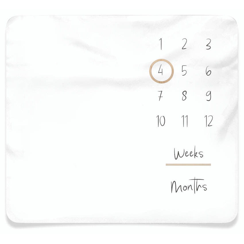 Echo Baby Milestone Blanket - White - Guards On Duty Shop & Security Guards