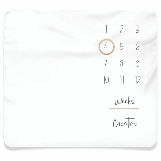 Echo Baby Milestone Blanket - White