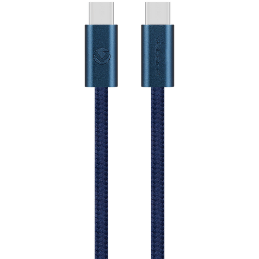 Volkano Weave Series 60w USB C to USB C 1.2m-Blue
