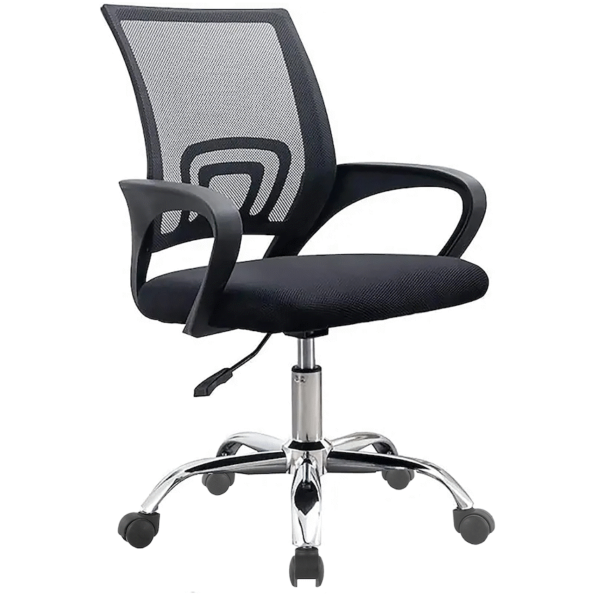 Everfurn Swift Mid Back Chair - Black - Guards On Duty Shop & Security Guards