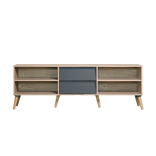 Everfurn Everest Tall TV Stand - 2 Drawers