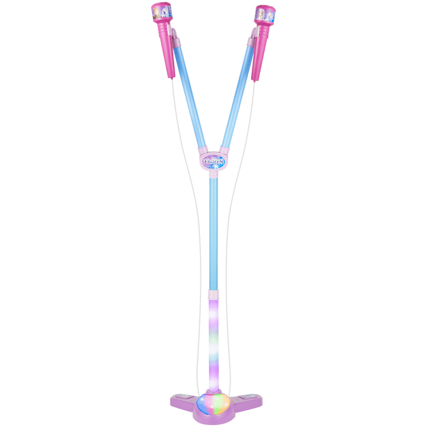 Disney Frozen Double Karaoke Mic Stand with Colourful Lights - Guards On Duty Shop & Security Guards