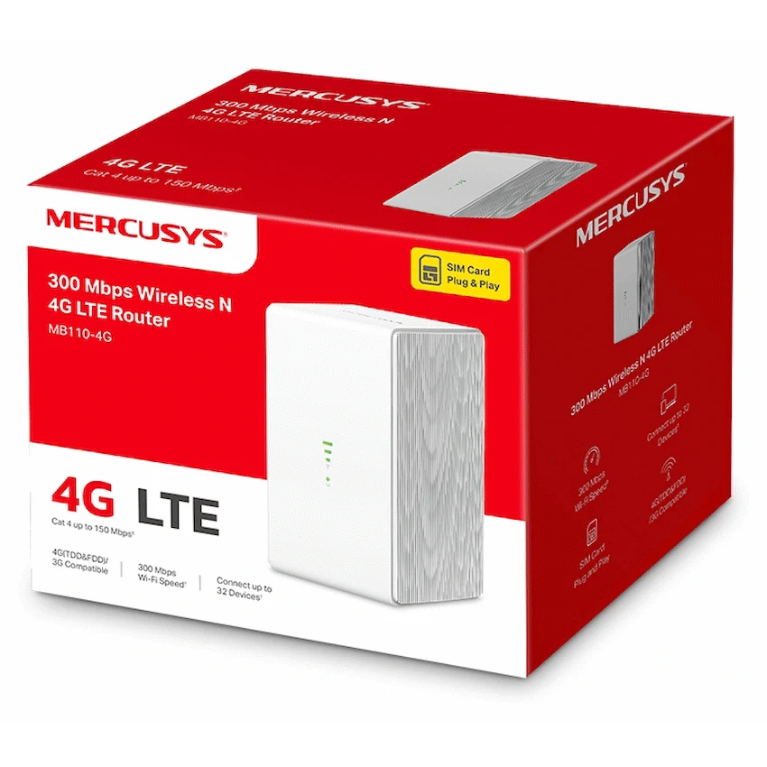 Mercusys 300Mbps Wireless N 4G LTE Router