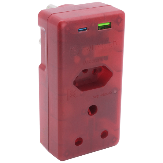 Switched High Surge Multi Adaptor with USB + Type-C PD20W